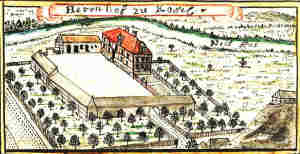 Herrnhof zu Kosel - Pałac, widok z lotu ptaka